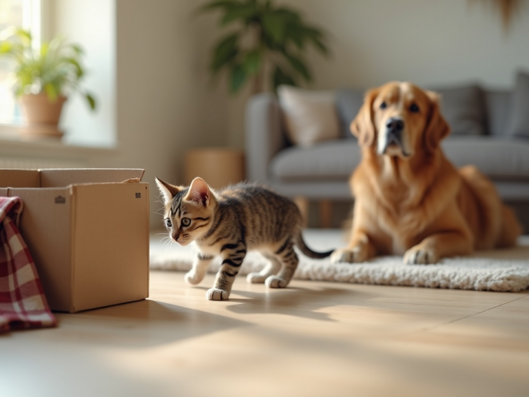 kitten-and-dog-curiosity-living-room