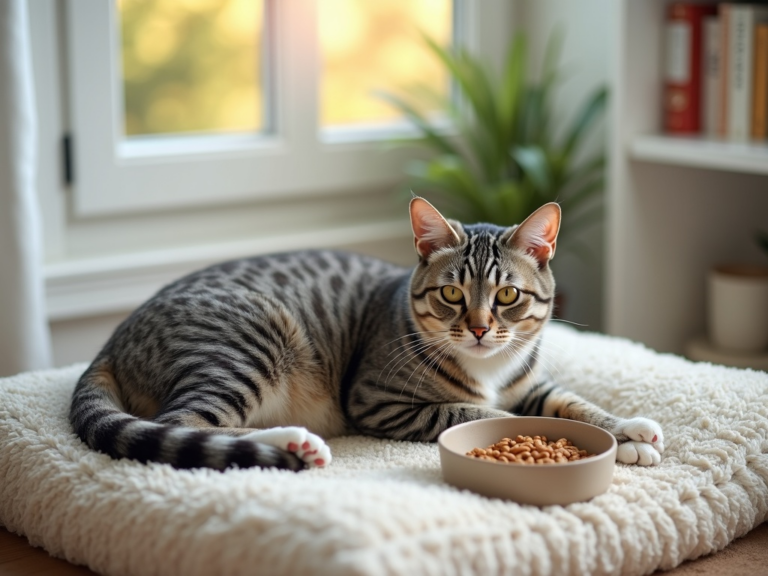mature-silver-tabby-cat-relaxing-on-cushion