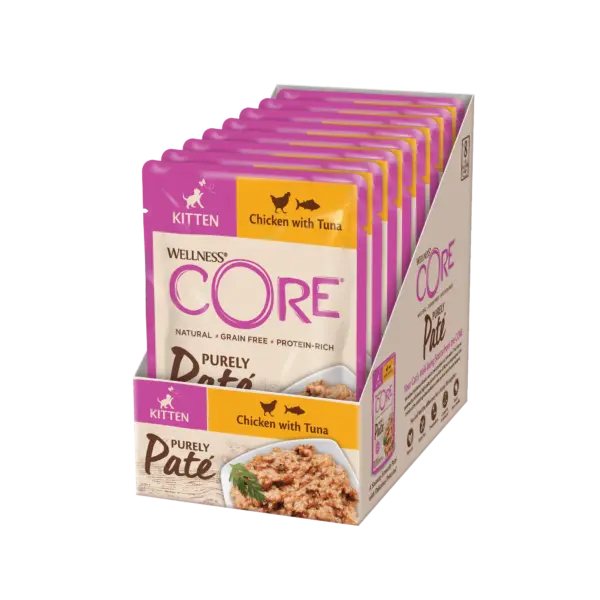 Wellness Core – Paté Chaton Poulet & Thon 8x85g