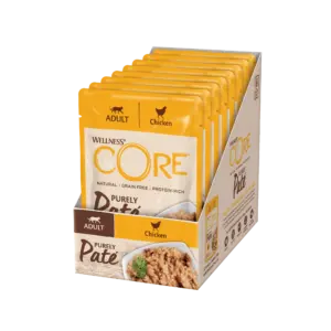 Wellness Core – Paté Chat Adulte Poulet 8x85g