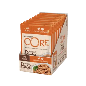 Wellness Core – Paté Chat Adulte Poulet & Dinde 8x85g