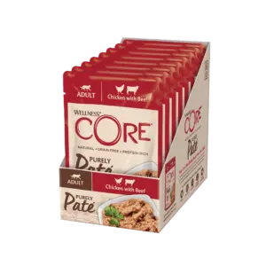 Wellness Core – Paté Chat Adulte Poulet & Bœuf 8x85g