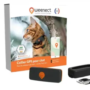 Collier GPS pour chat - Weenect XS - Noir