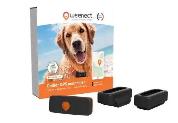 Traceur GPS pour chien – Weenect XS – Noir | Mini GPS