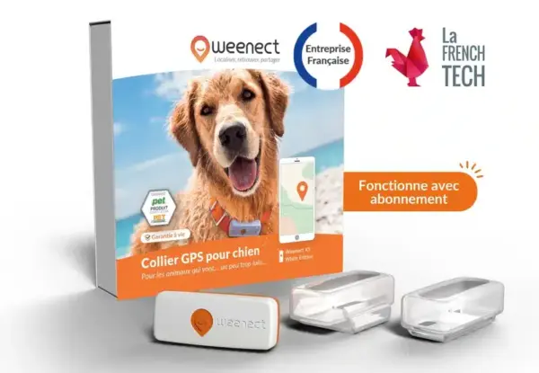 Traceur GPS pour chien – Weenect XS – Blanc | Mini GPS