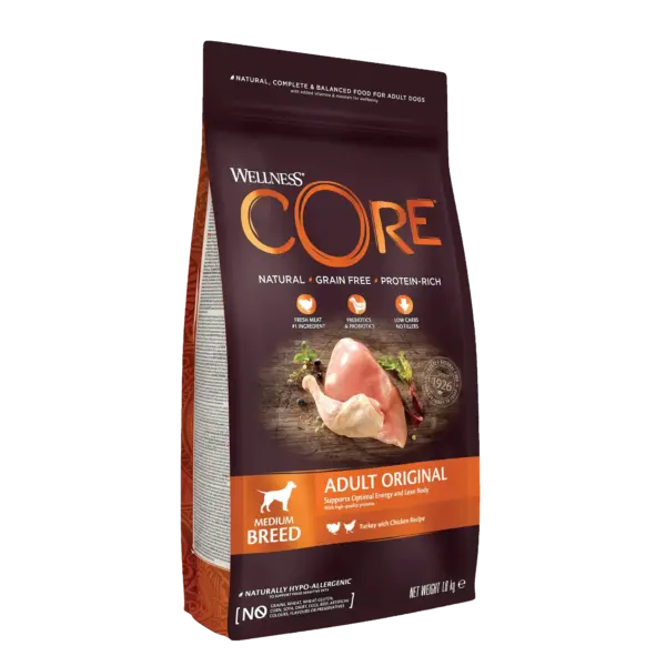 Wellness Core – Croquettes Chien Adulte Dinde & Poulet