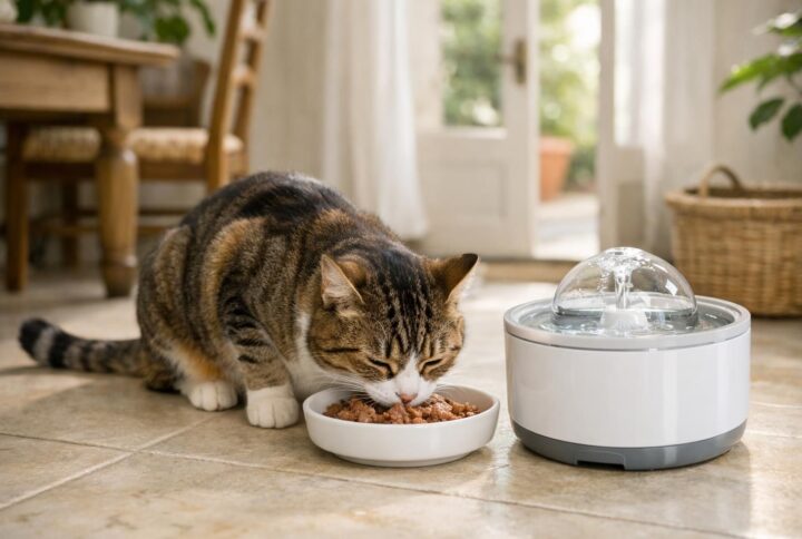 Pâtée et hydratation : l’alimentation humide pour un chat qui boit peu