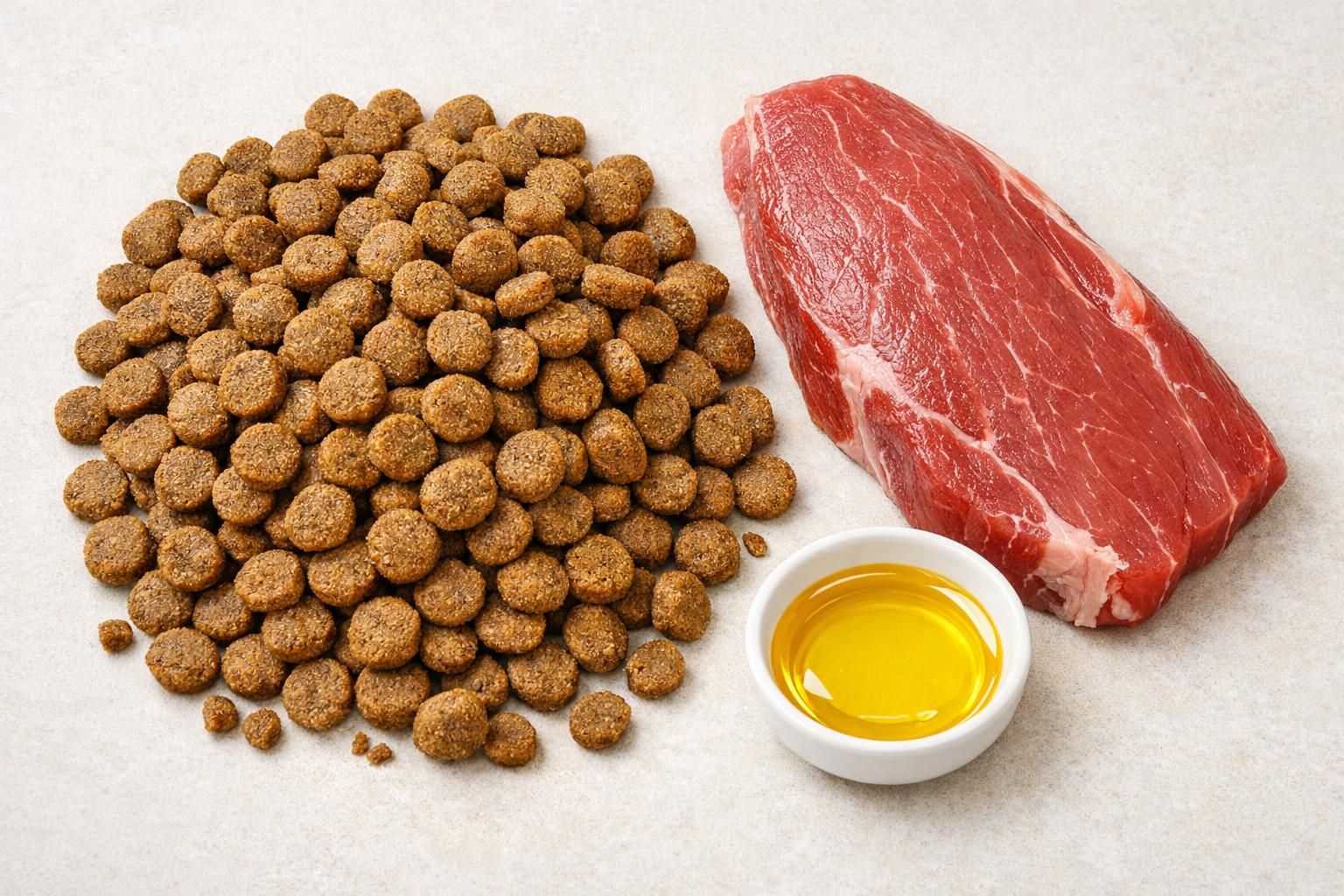 Croquettes pour chien de qualité avec viande fraîche et huile de poisson