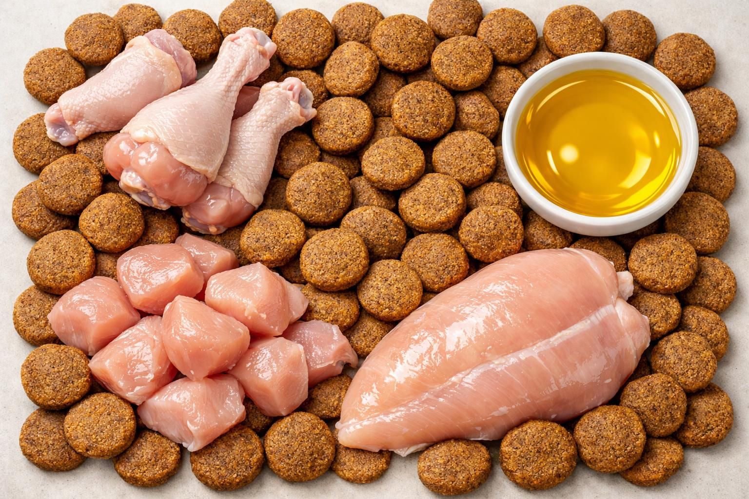 Croquettes de gros calibre pour chiot grande race avec ingrédients frais