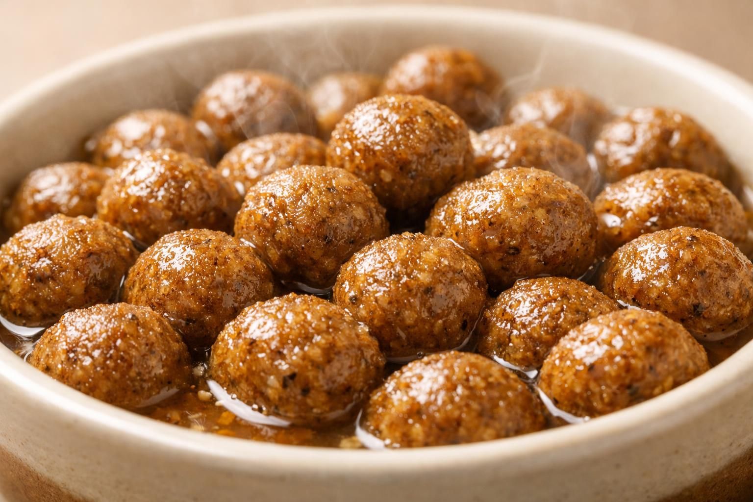 Gros plan de croquettes ramollies à l'eau chaude dans une gamelle