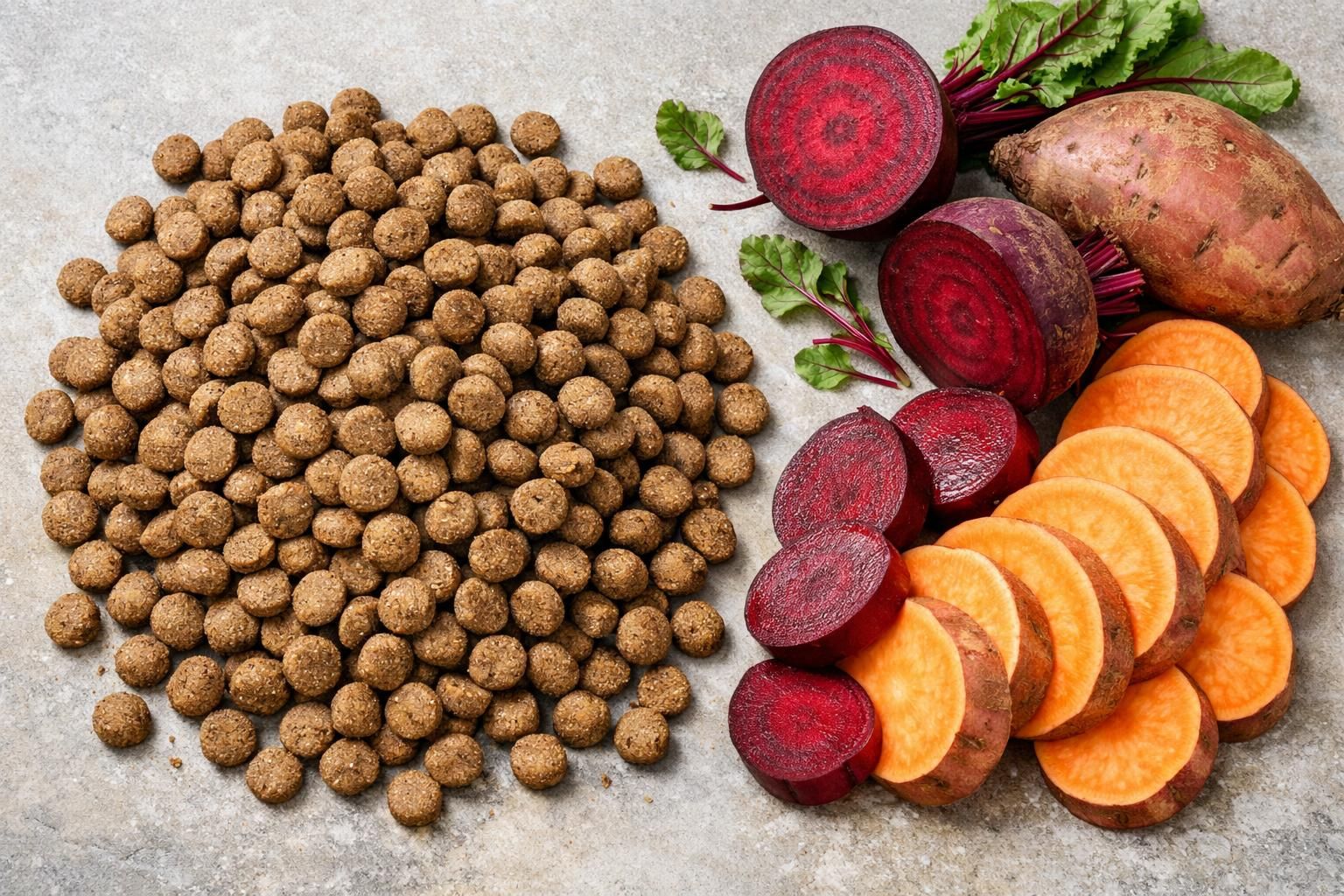 Croquettes pour chien diabétique riches en fibres et pauvres en glucides