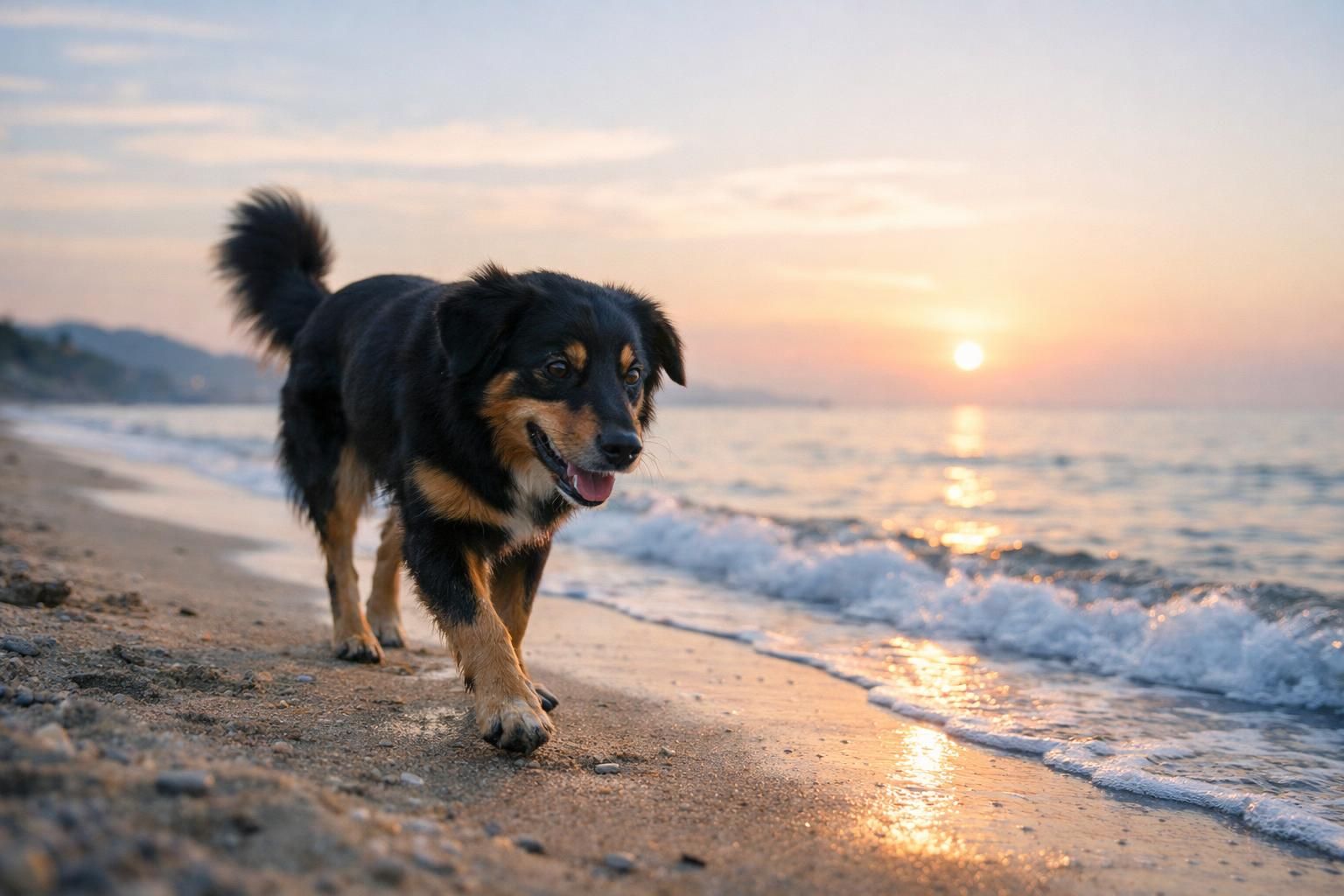 Chien au pelage brillant et à la peau saine grâce aux oméga-3 du poisson