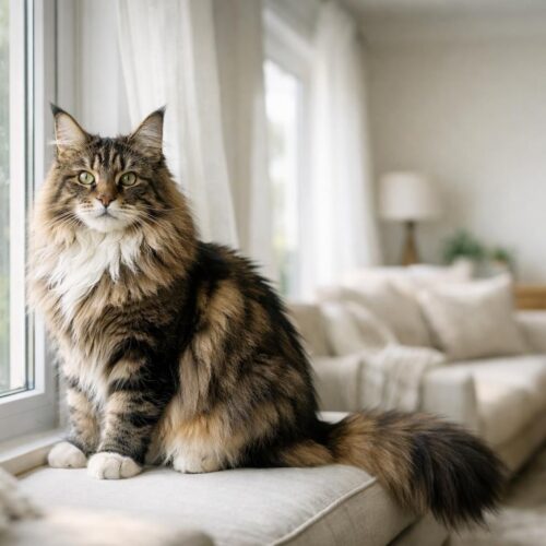 Croquettes pour Maine Coon : bien nourrir un grand chat