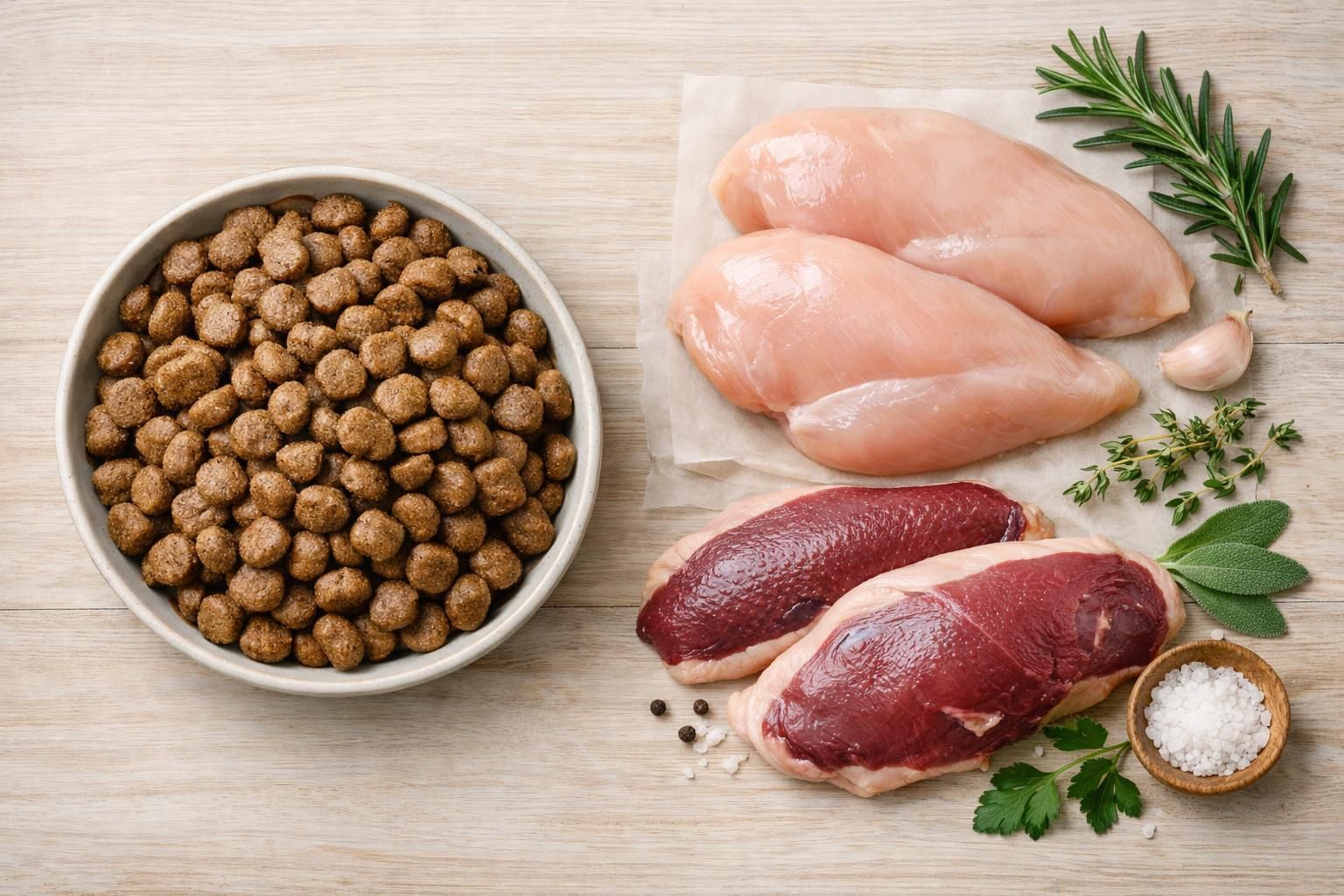 Croquettes pour chien à la volaille riches en poulet frais